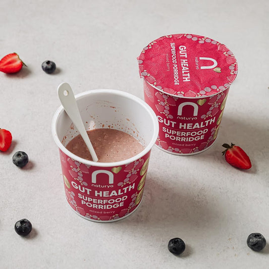 Naturya Superfood Porridge 8 X 55G, Mixed Berry Gut Health