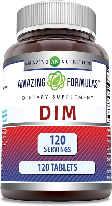 Amazing Formulas DIM (Diindolylmethane) 100mg 120 Tablets Supplement | Non-GMO | Gluten Free | Made in USA