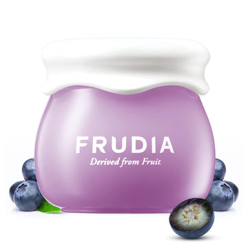 Frudia Blueberry Hydrating Face Cream, Vegan Korean Face Moisturizer W/77% Blueberry Extract, Panthenol & Fruit Seed Oils For Dry Skin (0.35 Fl Oz)