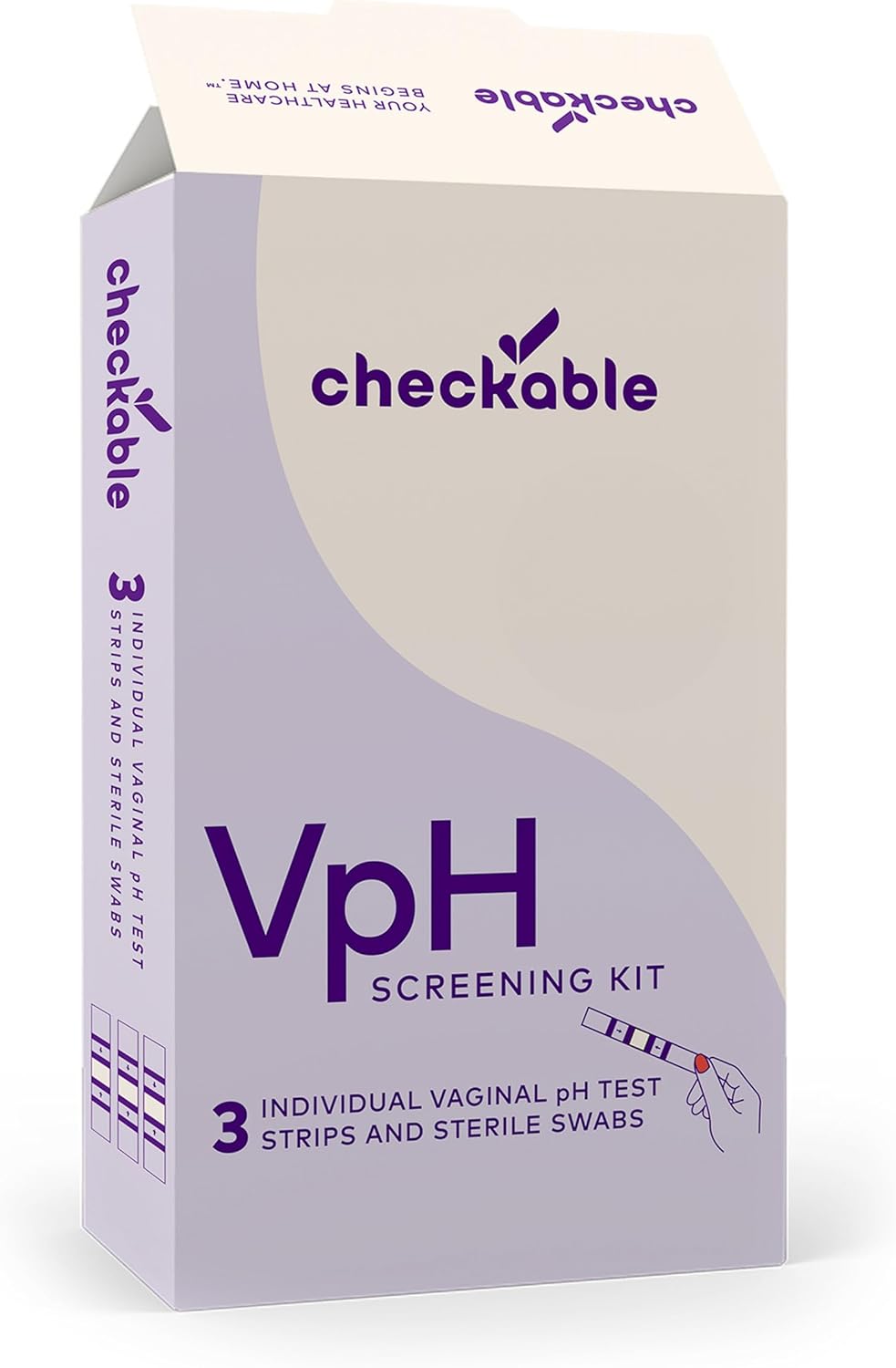 Checkable Vaginal Ph Test Strips, Home Yeast Infection Test Kit For Women, Easy To Use, Fast And Accurate Results For Vaginal Health - 3 Count