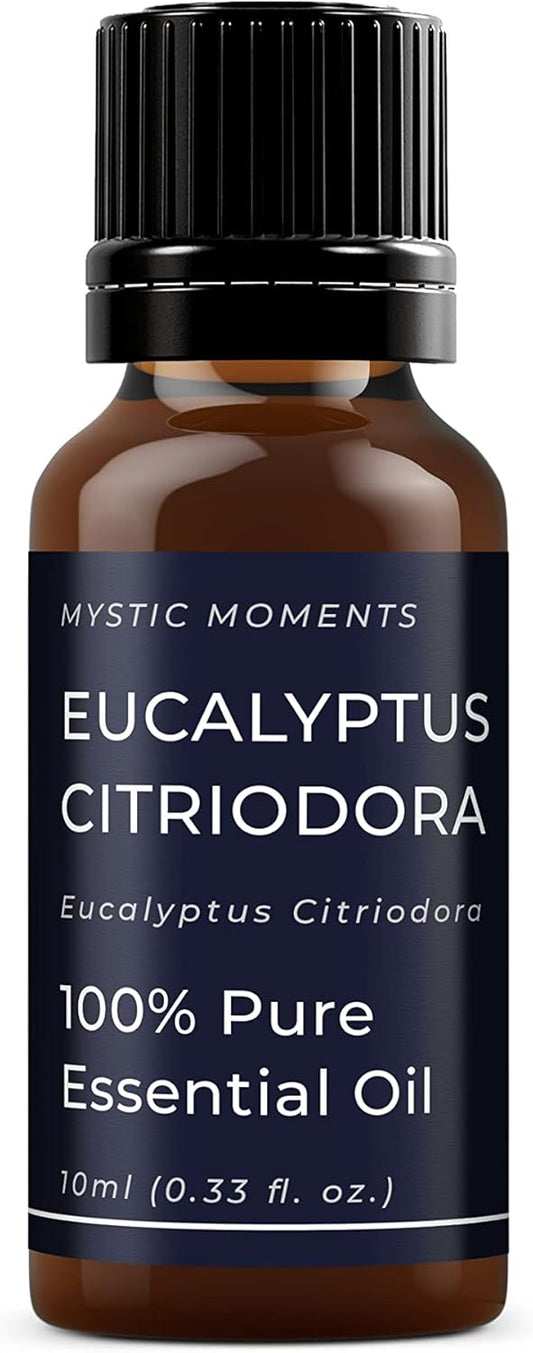 Mystic Moments | Eucalyptus Citriodora Essential Oil 10ml - Pure & Natural oil for Diffusers, Aromatherapy & Massage Blends Vegan GMO Free