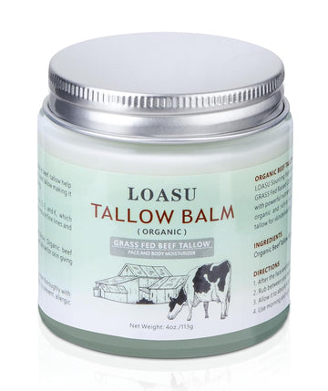 Beef Tallow For Skin, Grass Fed Beef Tallow For Face, Beef Tallow Moisturizer For Face And Body - Organic Beef Tallow To Nourish The Skin, 4 Fl. Oz