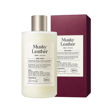 Derma B Narrative Body Wash #Musky Leather, Perfumed Shower Gel, Long-Lasting Scent & Daily Moisturizing pH-Balanced Body Cleanser, Stress-Relief Relaxing Fragrance Kbeauty, 300ml 10.1 Fl Oz