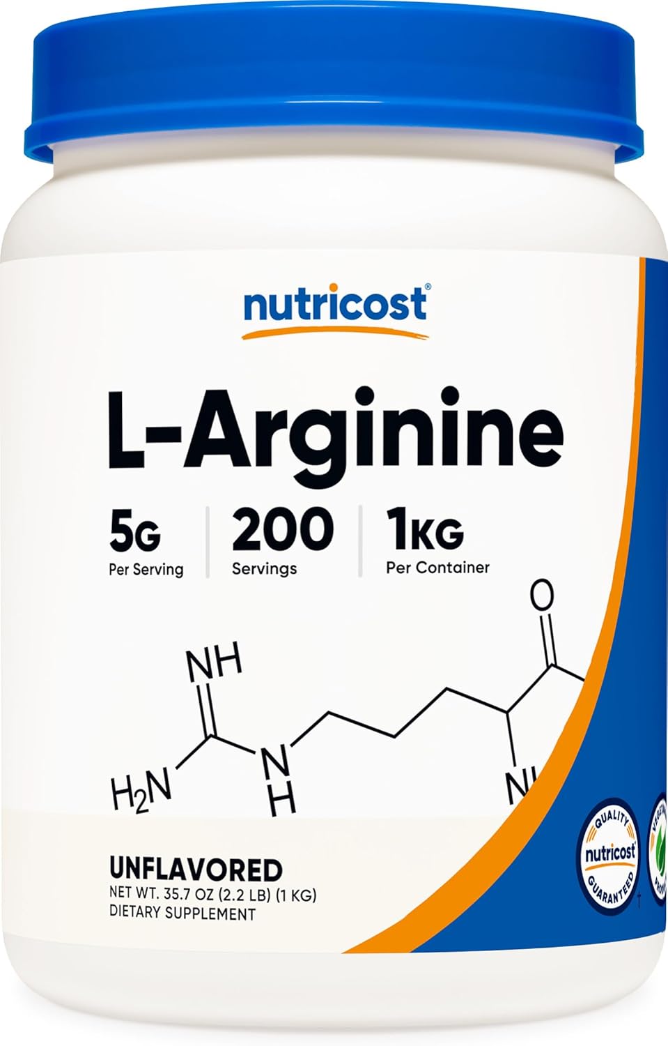 Nutricost L-Arginine Powder 1Kg - Pure L-Arginine, 5G Per Serving