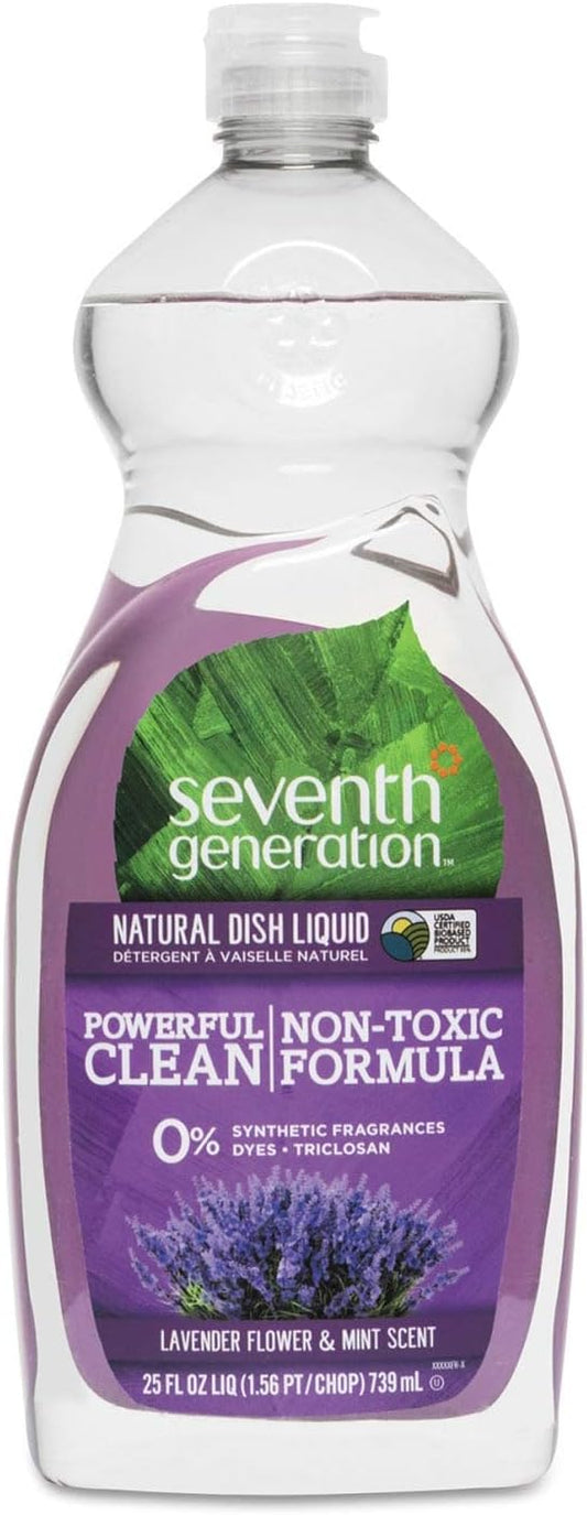 Seventh Generation, Natural Dishwashing Liquid, Lavendar Floral & Mint, 25 Fl Oz