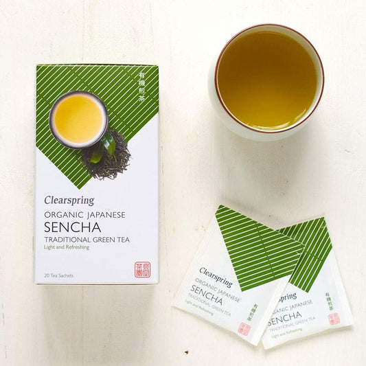 Clearspring Organic Japanese Sencha, Traditional Green Teabags, 0.316 kg, Pack of 4 : Amazon.co.uk: Grocery
