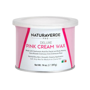 Naturaverdepro Pomegranate Soft Wax For Body And Facial Hair Removal, Wax Hair Remover For Women With Sensitive Skin, Formulated With Organic Camellia Oil - 14Oz