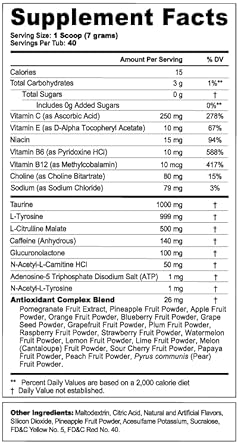 G Fuel Spiced Orange Energy Powder, Sugar Free, Clean Caffeine Focus Supplement, Water Mix, Focus Amino, Vitamin + Antioxidant Blend, 9.9 oz (40 Servings) : Health & Household