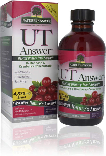 Nature's Answer UT Answer | Urinary Tract Support | Cranberry Flavor Dietary Supplement | Alcohol-Free, Gluten-Free, Not Tested on Animals & Vegan 4oz (Pack of 2)