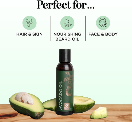 Avocado Oil - Multifunctional Carrier Oil For Essential Oils, Moisturizer, And Voluminous Hair & Hydrated Skin Treatment