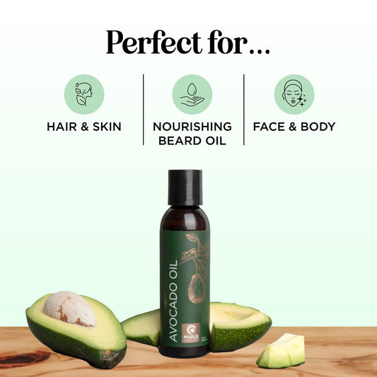 Avocado Oil for Hair Nails and Skin - Avocado Carrier Oil for Essential Oils Mixing Body Moisturizer for Face and Anti Aging Skin Care plus Hair Care Treatment for Voluminous Hair and Hydrated Skin