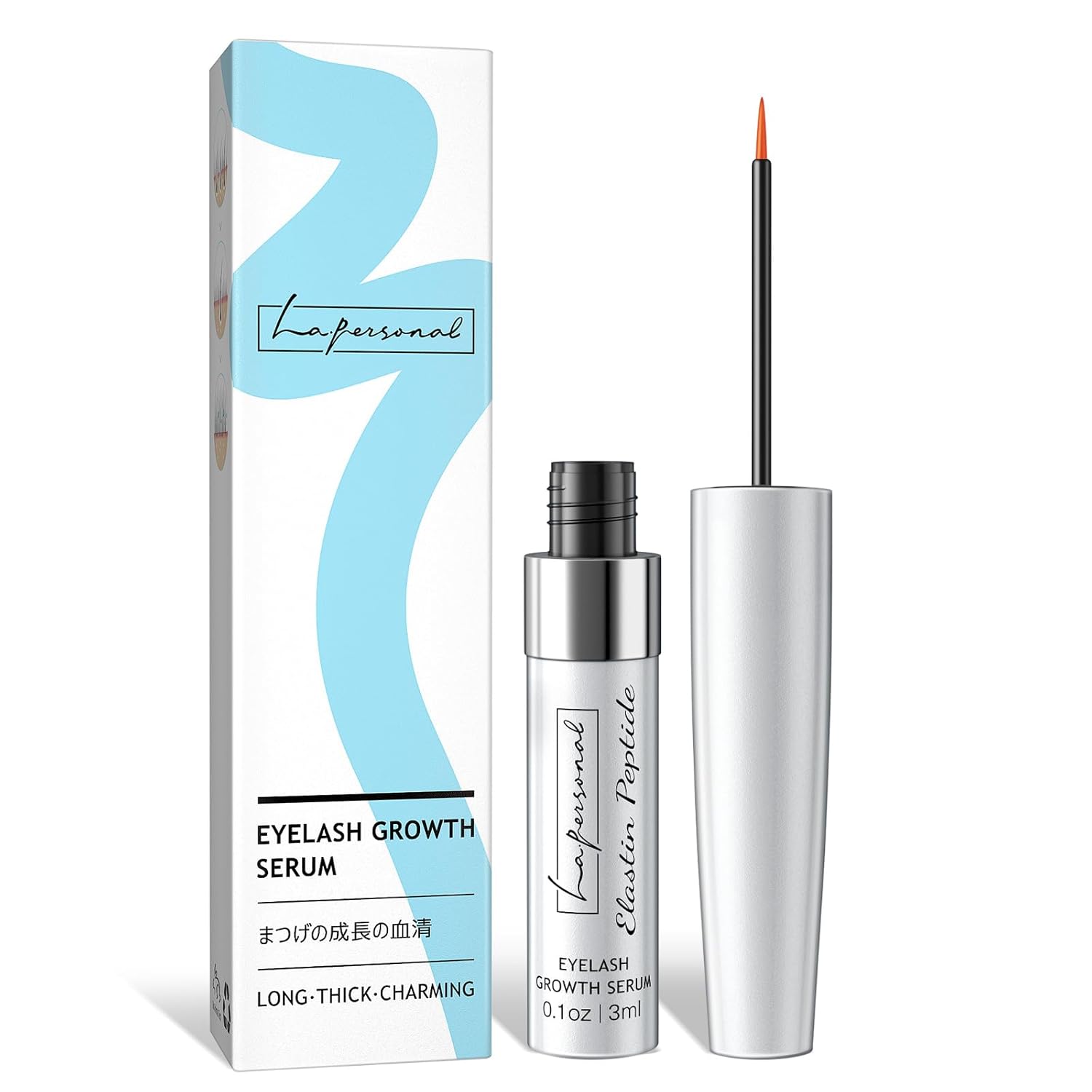 Lash Serum, Eyelash Growth Serum For Natural Lashes & Extensions & Eyebrows, Eyelash Enhancing Serum For Longer, Fuller & Thicker Lashes Physician Developed & Cruelty Free (3Ml)