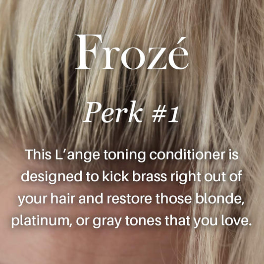 L’Ange Hair Frozé Cool Toning Conditioner | Helps Eliminate Brassiness And Restore Color To Blonde, Platinum, And Gray Hair | Sulfate- And Paraben-Free (Conditioner 8 Fl Oz)