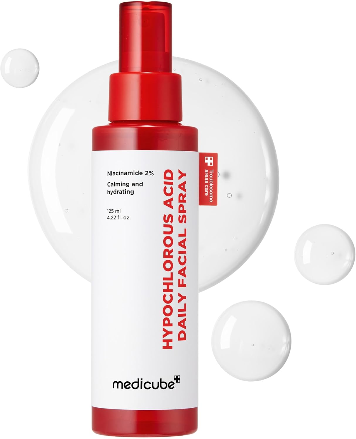 Medicube Power Soothing Spray | Hypochlorous Acid Daily Facial Mist For Calming & Soothing | Niacinamide For Uneven Skin Tone & Texture | Korean Skincare | 4.22 Fl.Oz