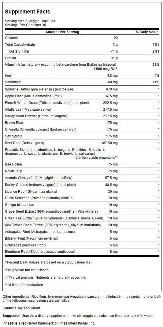 Swanson Green Max 180 Veg Caps : Health & Household