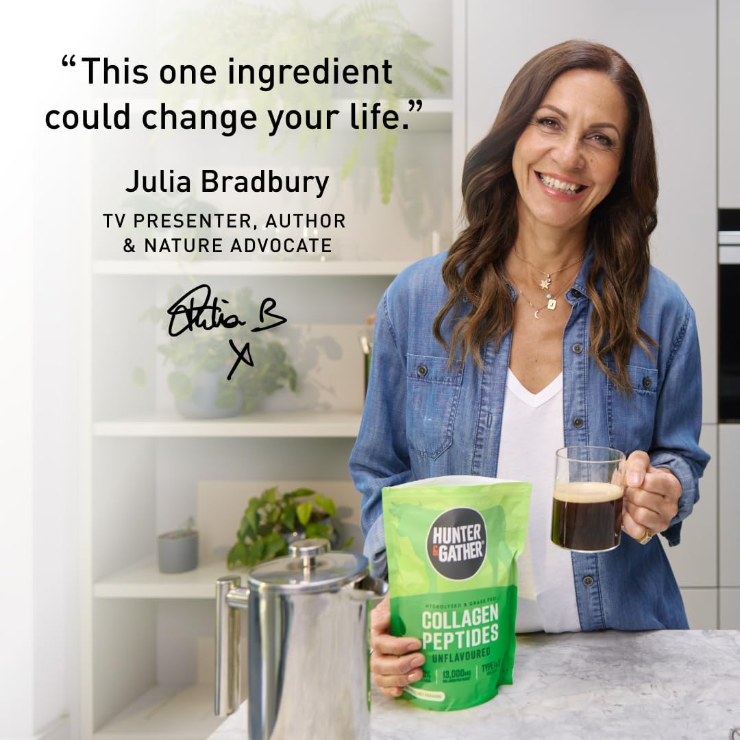 Hunter & Gather Bovine Collagen Powder 30 x 6.5g Sachets | Pure Unflavoured Premium Hydrolysed Bovine Collagen Peptides Powder for Hair Skin Nails Muscles | Collagen Supplements for Women and Men : Amazon.co.uk: Health & Personal Care
