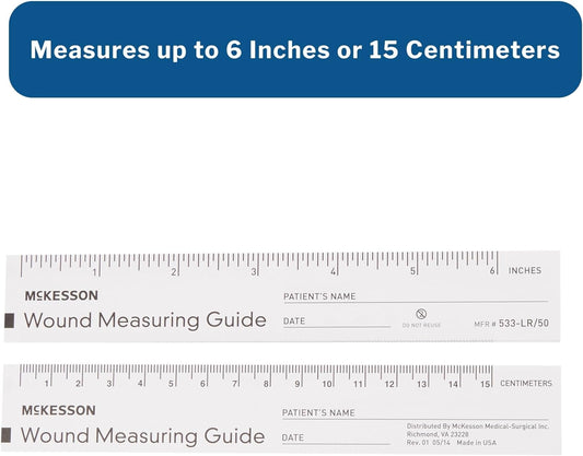 Mckesson Wound Measuring Guide Ruler, Non-Sterile, Paper, 6 In, 50 Count