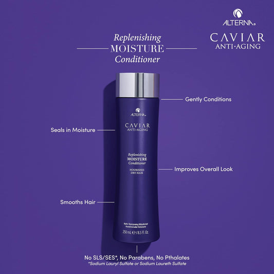 Caviar Anti-Aging Replenishing Moisture Conditioner | For Dry, Brittle Hair | Protects, Restores & Hydrates | Sulfate Free