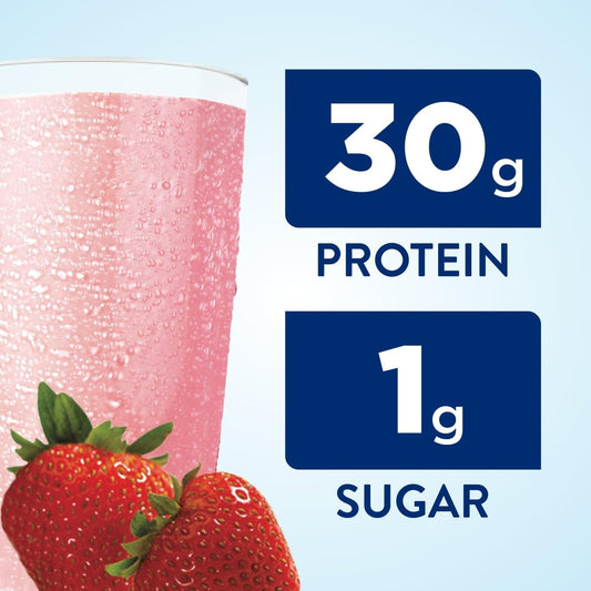 Ensure Max Protein Creamy Strawberry Nutrition Shake | 30G Protein, 1G Sugar, 4G Comfort Fiber Blend | 12 Pack