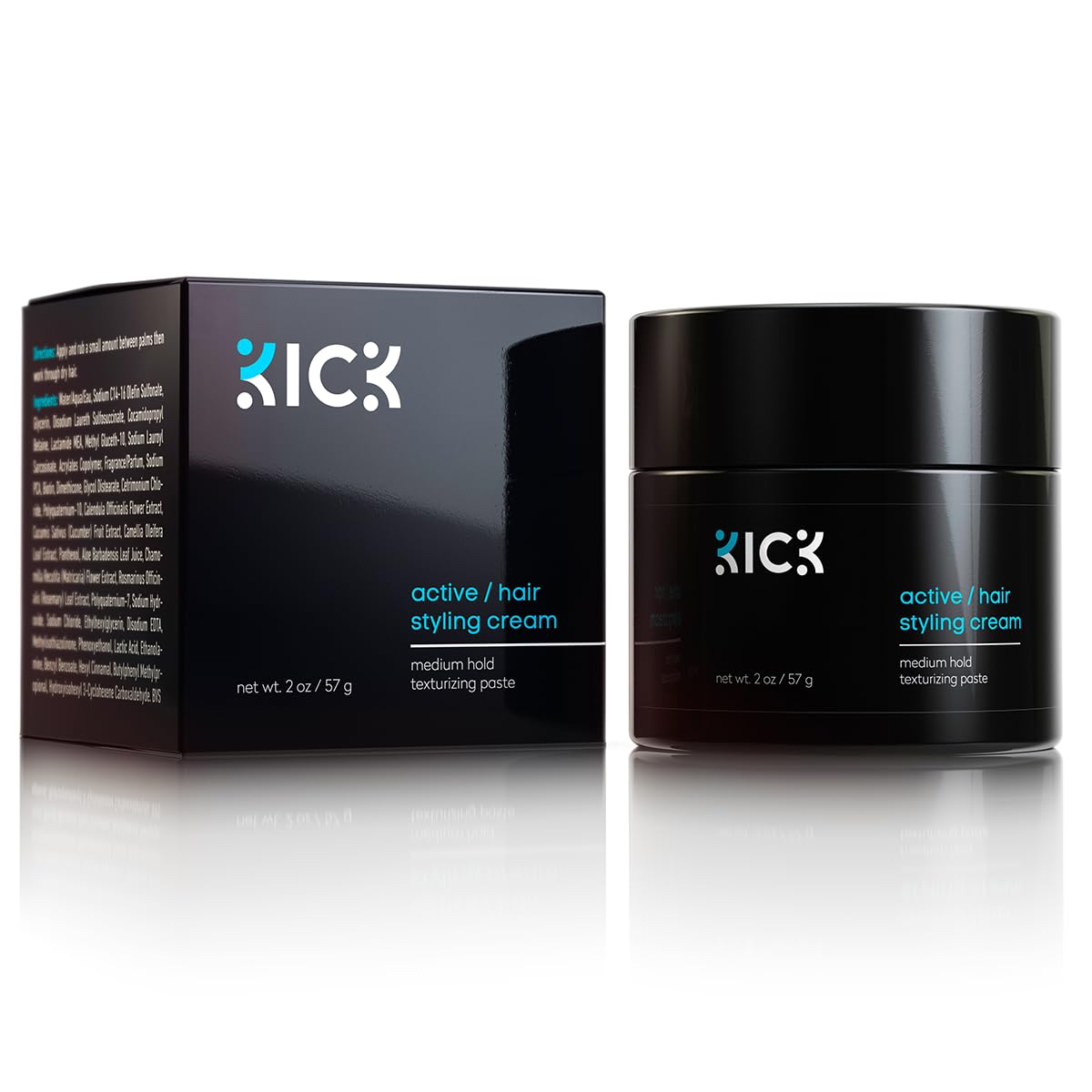 Kick Hair Cream For Men Medium Hold Forming Cream - Award Winning Mens Hair Products - Non Greasy Hair Styling Cream With Argan And Coconut Oil To Restore Dry, Damaged Hair - 2 Oz