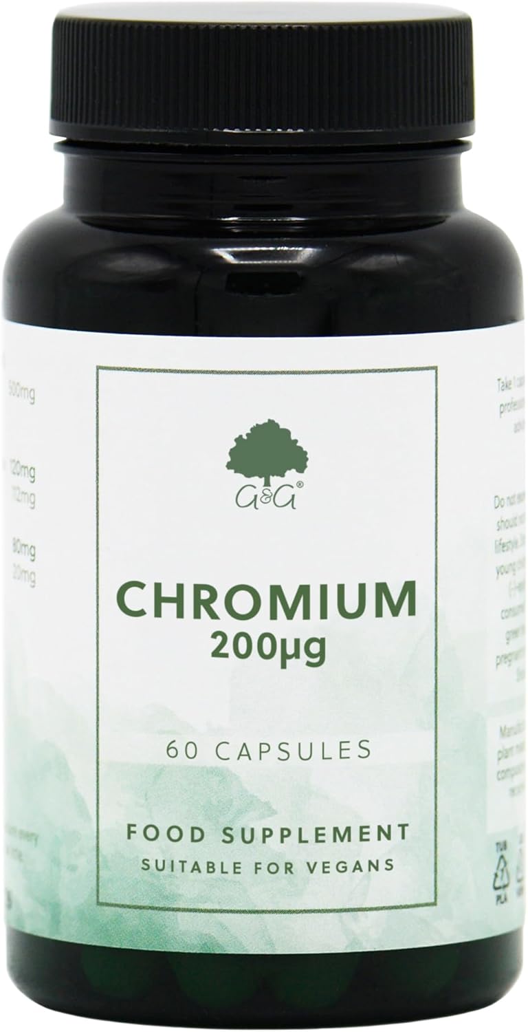 Chromium Picolinate | 200Mcg Of Chromium Picolinate Per Capsule | 60 Vegan Capsules | G&G Vitamins