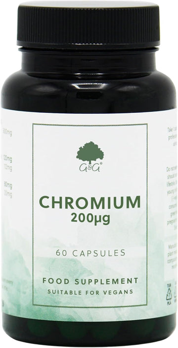 Chromium Picolinate | 200Mcg Of Chromium Picolinate Per Capsule | 60 Vegan Capsules | G&G Vitamins