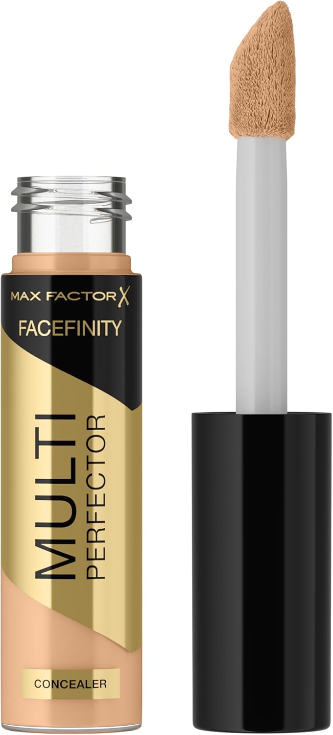 Max Factor Facefinity Multi-Perfector Concealer, All In One, Conceal Imperfections, Instant Brightening, Natural Finish, Lightweight, Vegan, Customisable Coverage - 9N, 11Ml