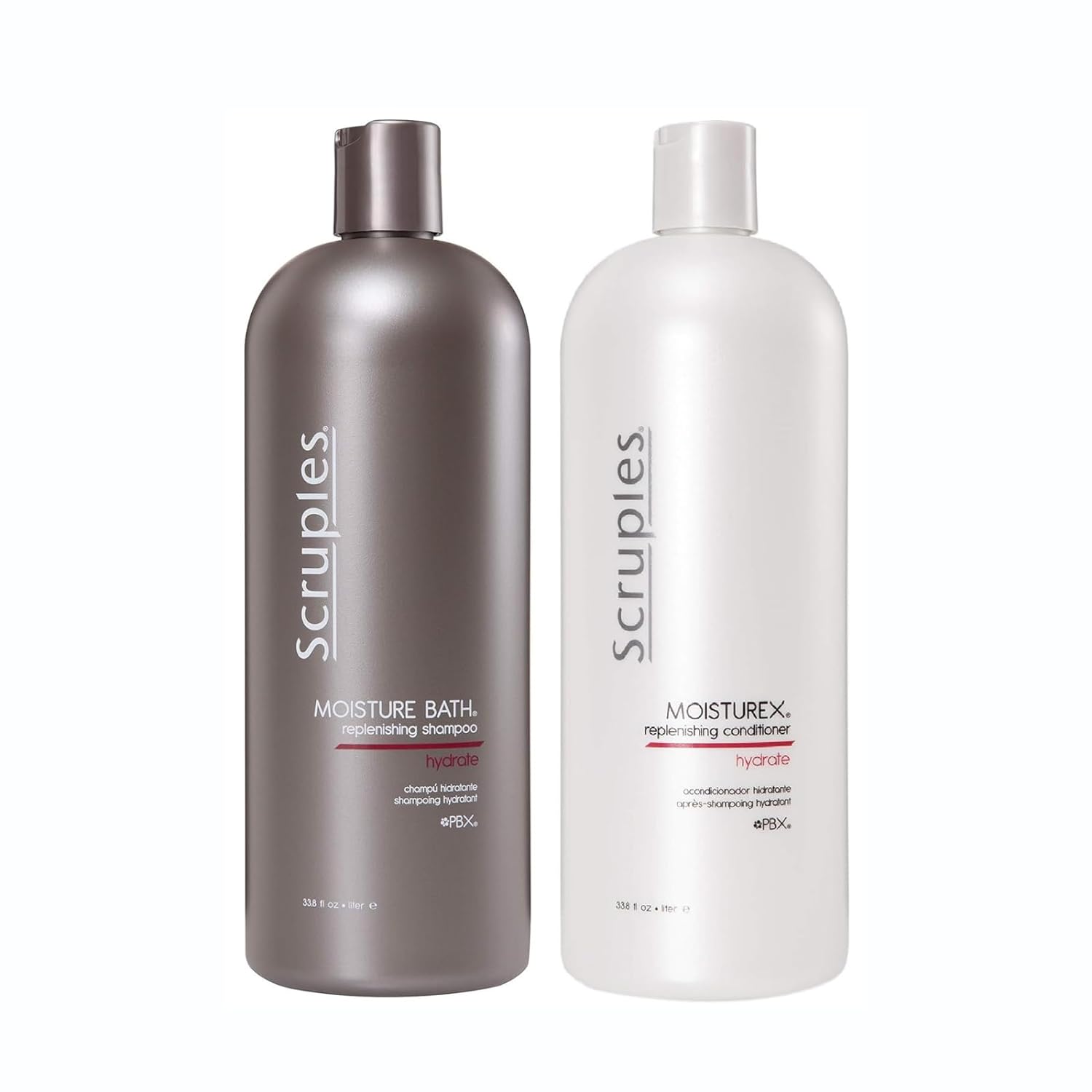 Scruples Moisture Bath Shampoo & Moisturex Conditioner Set - Nourishing & Moisturizing Duo Hair Care Products for Dry, Damaged, and Frizzy Hair Repair - Damaged Hair Repair Kit (33.8 oz) : Beauty & Personal Care