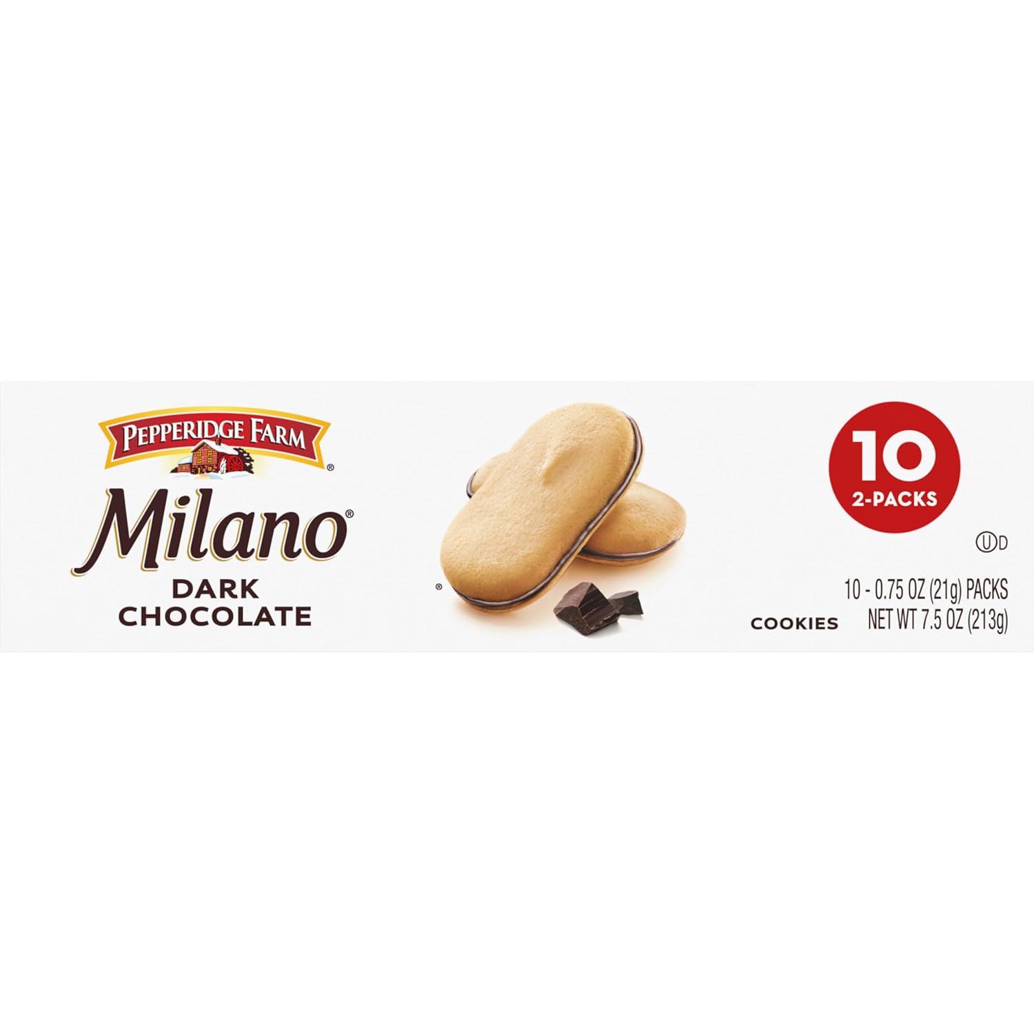 Pepperidge Farm Milano Cookies, Dark Chocolate, 10 Packs, 2 Cookies Per Pack