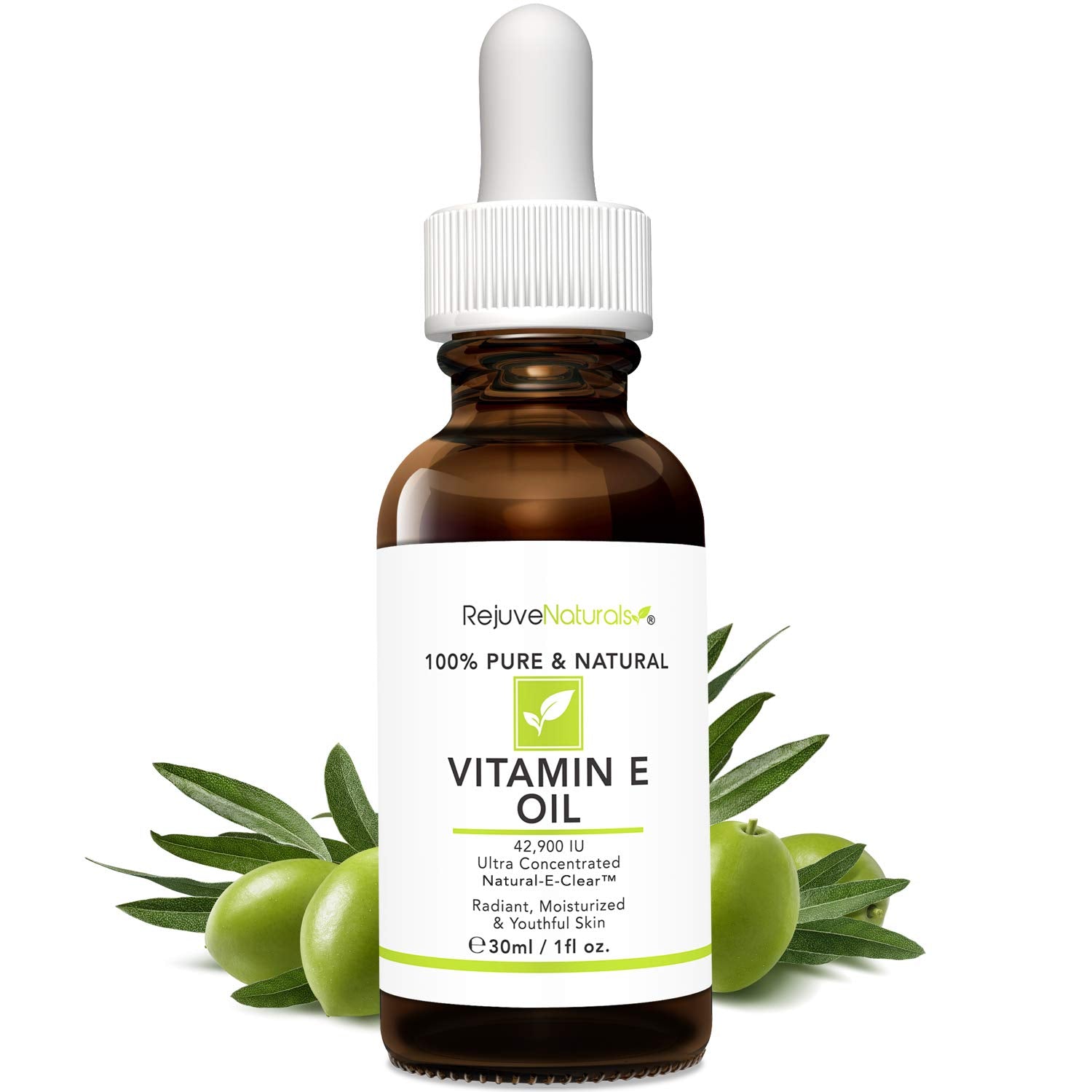 Vitamin E Oil - 100% Pure & Natural, 42,900 IU. Repair Dry, Damaged Skin from Surgery & Acne, Age Spots & Wrinkles. Boost Collagen for Moisturized, Youthful-looking Skin. d-alpha tocopherol : Health & Household