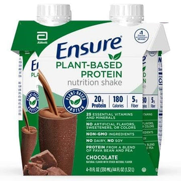 Ensure Plant Protein Nutrition Shakes Chocolate 11 Fl Oz Each (Pack of 2)2 : Health & Household