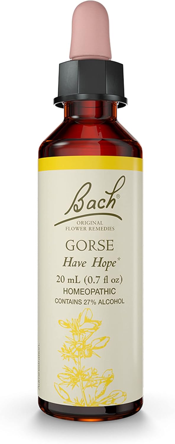 Bach Original Flower Remedies, Gorse For Hope, Natural Homeopathic Flower Essence, Holistic Wellness And Stress Relief, Vegan, 20Ml Dropper