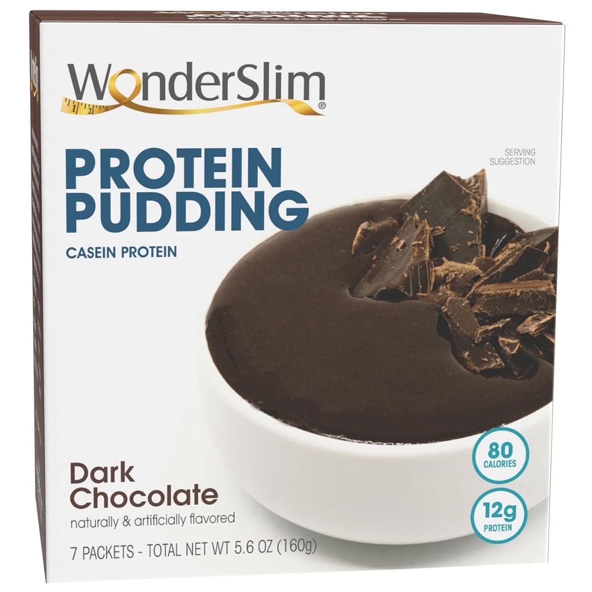 WonderSlim Protein Pudding, Dark Chocolate, Gluten Free, Low Carb (7ct)