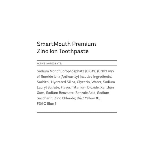 Smart Mouth Whitening Toothpaste With Fluoride Clean Mint 6 Oz(Pack Of 5)