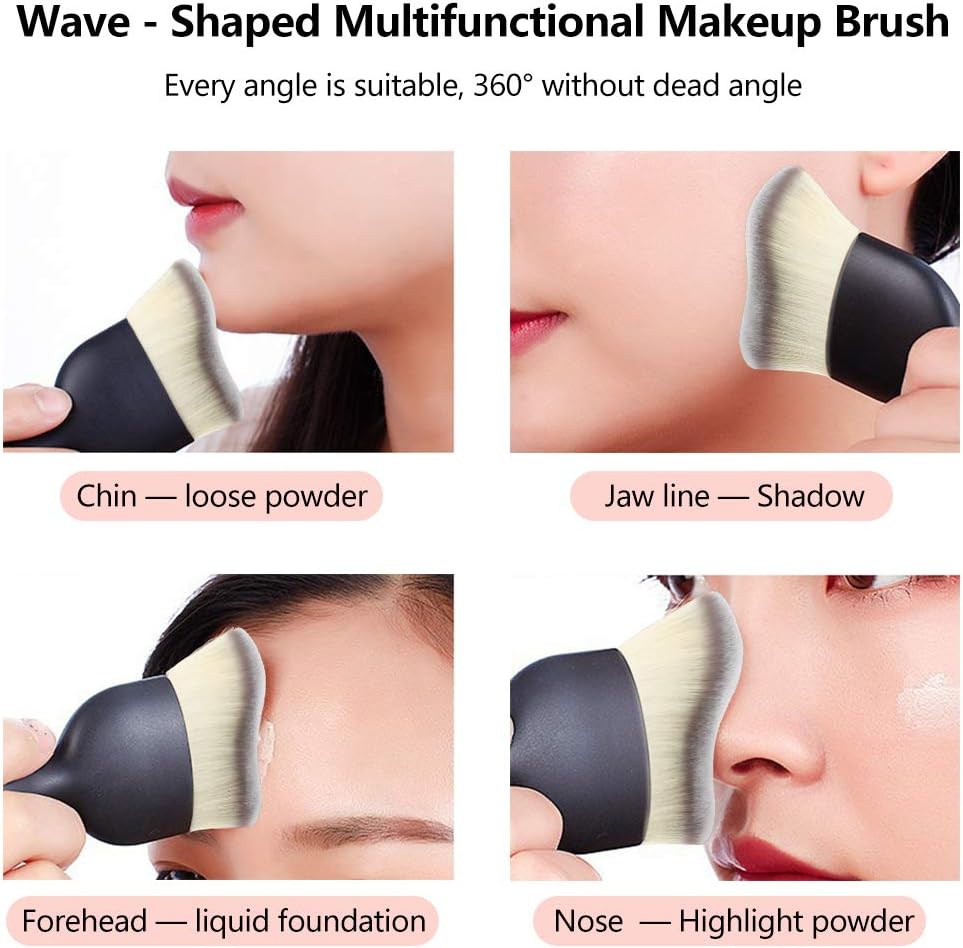 Foundation Kabuki Brush Contour Powder Brush Liquid Foundation Cream And Powder Makeup Brushes For Mineral Bb Cream Soft Touch Synthetic Fiber Face Blending Makeup Brush Without Any Brushes Mark
