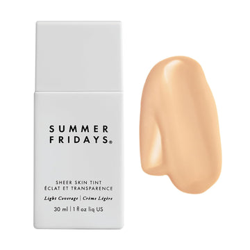 Summer Fridays Sheer Skin Tint - Tinted Moisturizer With Hyaluronic Acid - Helps Diminish Uneven Skin Tone - Sheer To Light Coverage - Shade 1 - Fair With Neutral Peach Undertones (1 Fl Oz)