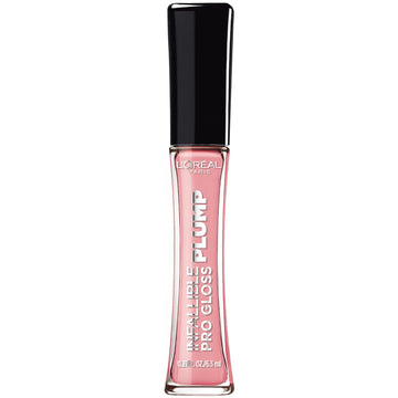 L'Oreal Paris Infallible Pro Gloss Plump Lip Gloss With Hyaluronic Acid, Long Lasting Plumping Shine, Lips Look Instantly Fuller And More Plump, Flush, 0.21 Fl. Oz