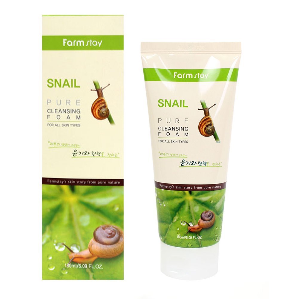 Farm Stay Korean Pure Snail Foam Cleanser  180Ml / 6.09Oz  ????