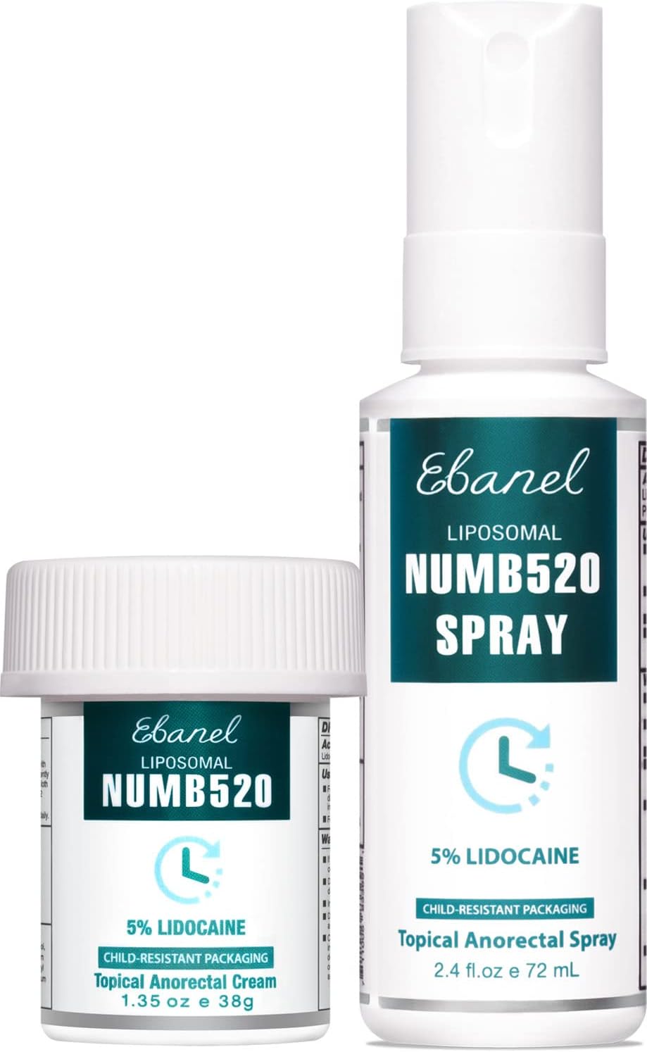 Ebanel Bundle Of Lidocaine Numbing Cream, And Numbing Spray