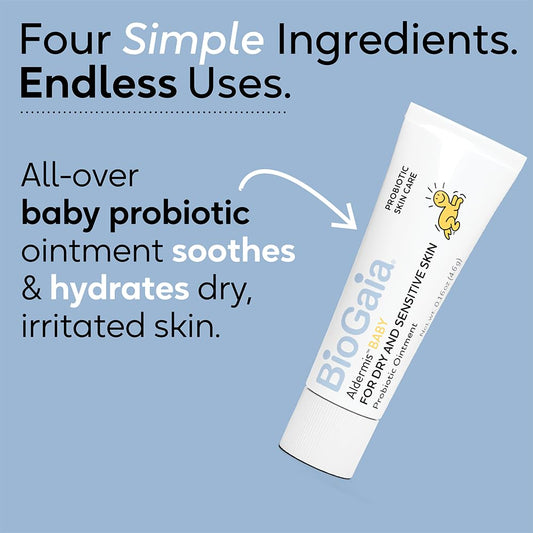 Biogaia Baby Probiotic Ointment | Soothes & Hydrates Dry, Irritated & Sensitive Skin | Use It From Head To Toe | Formulated With Plant-Based Oils & Probiotics | Steroid Free & Microbiome-Friendly