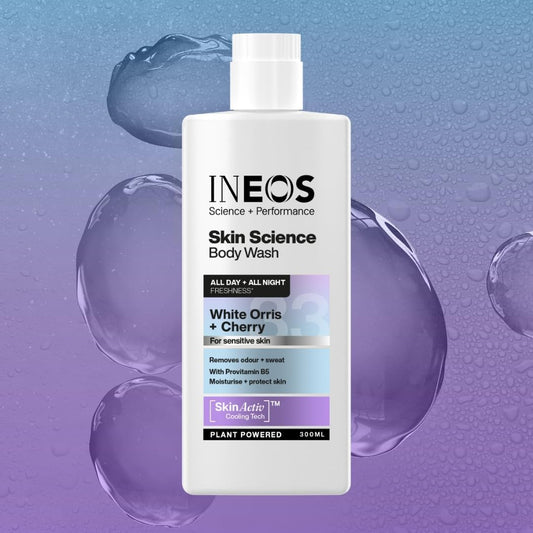 Ineos Skin Science - All Day Freshness With Provitamin B5 Body Wash White Orris + Cherry - With Skinactiv Cooling Tech™ - Plant Powered 300Ml
