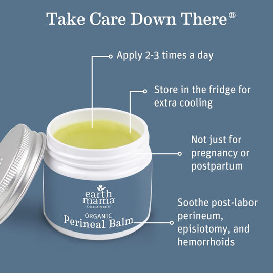 Earth Mama Organic Perineal Balm | Naturally Cooling Herbal Salve for