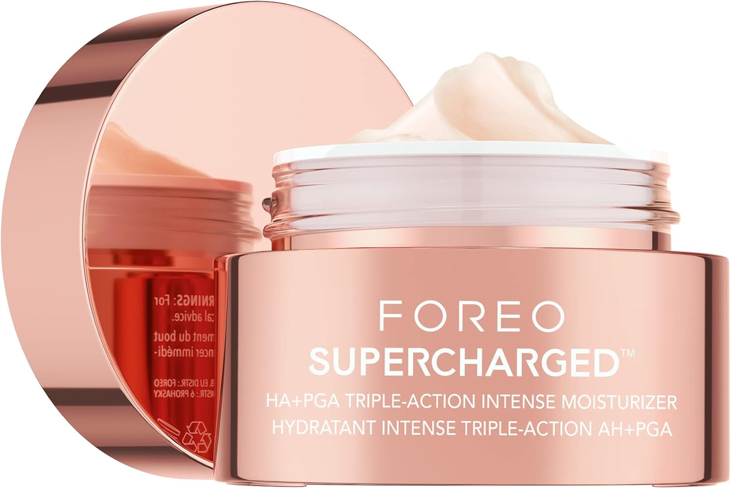 Foreo Supercharged Ha+Pga Triple Action Intense Face Moisturiser - Wrinkle Day Cream For Face - Hyaluronic Acid & Squalane - Vegan - Cruelty & Gluten Free - Clean Skincare - 50Ml