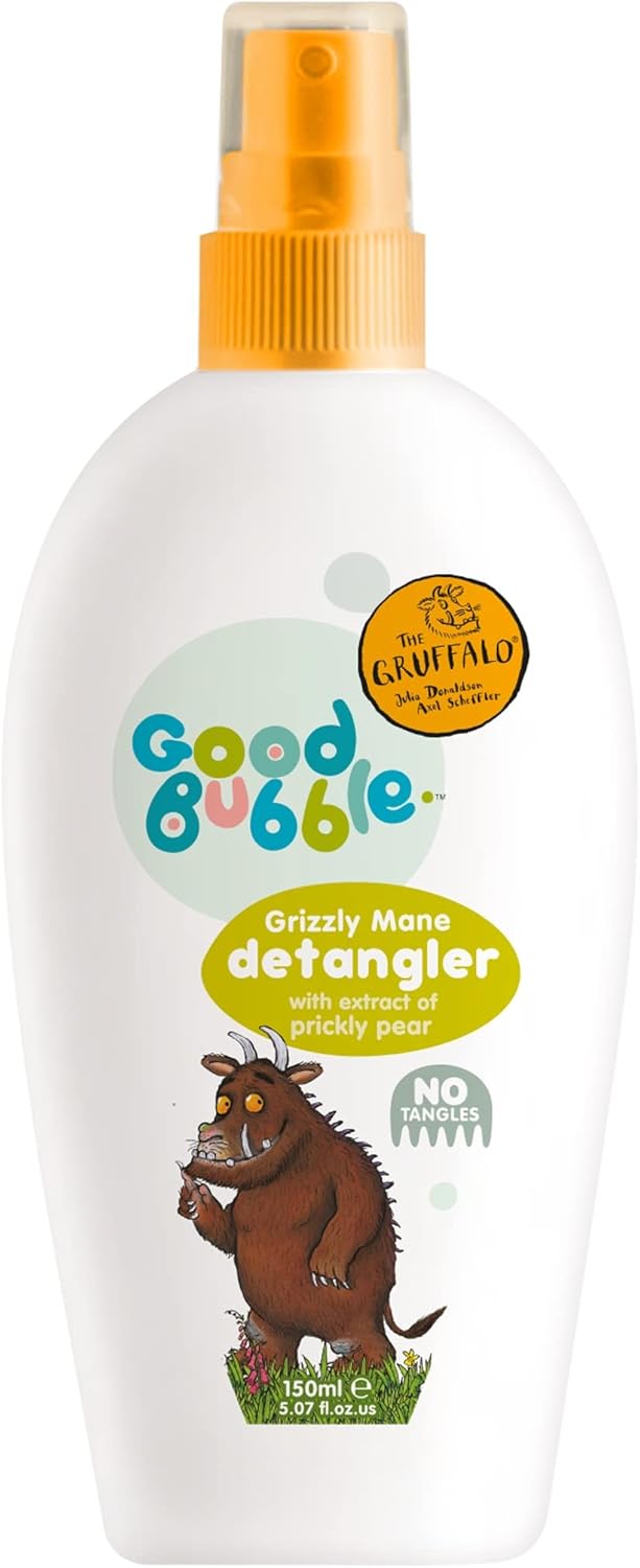 Good Bubble Gruffalo Hair Detangling Spray With Prickly Pear Extract And Tea Tree Oil 150Ml - Silicone-Free Hair Detangler For Knots & Tangles - Detangles & Smooths (Pack Of 2)