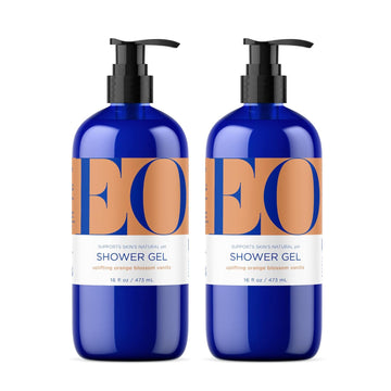 Eo Shower Gel Body Wash Refill, 1 Gallon, French Lavender, Organic Plant-Based Skin Conditioning Cleanser With Pure Essentials Oils