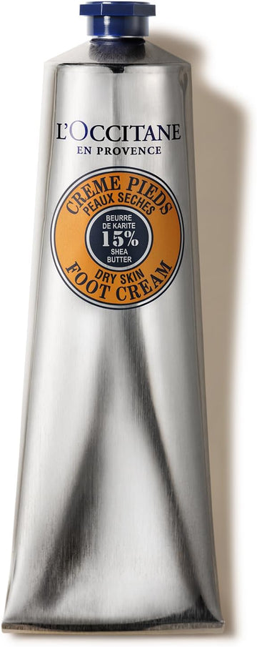 L'Occitane Shea Butter Foot Cream 150Ml, Moisturising Foot Lotion For Dry, Cracked Feet, Vegan And Clean Luxury Skincare For All Skin Types