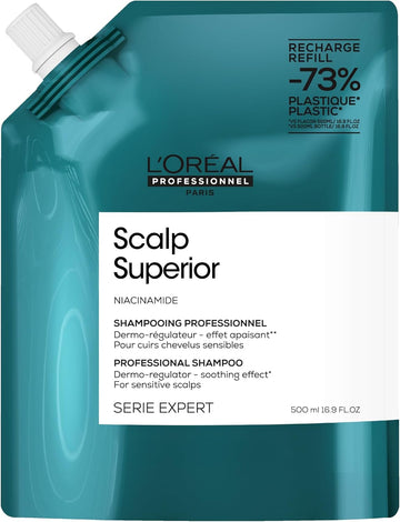 L’Oréal Professionnel Scalp Advanced Anti-Discomfort Shampoo, For Itchy And Dry Scalps, Deep Scalp Treatment, Refill