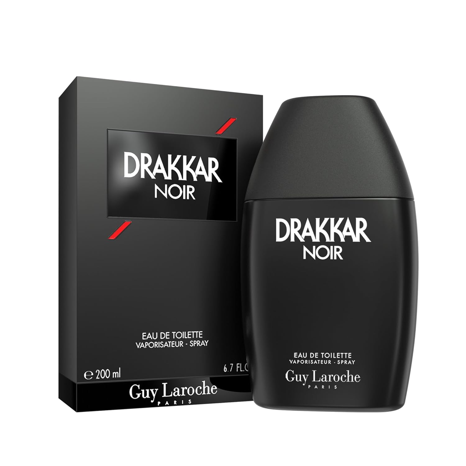 Guy Laroche Drakkar Noir Iconic Designer Fragrance - Intense & Powerful Eau De Toilette - Fougere Blend & Aromatic Spices - Long Lasting Mens Cologne - Day And Evening Scent