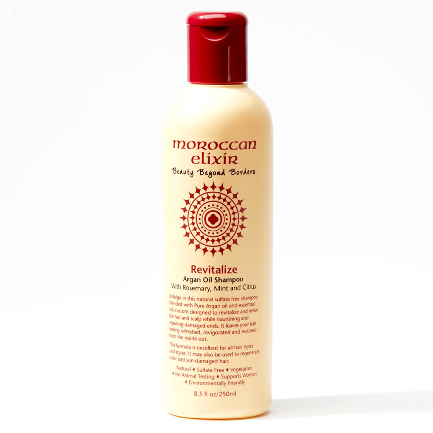 Revitalize Argan Oil Shampoo, Paraben And Sulfate Free Shampoo Repairs Dry, Damaged, Color-Treated Hair, Tames Frizz And Promotes Growth For Strong, Shiny Hair (8.5Oz)