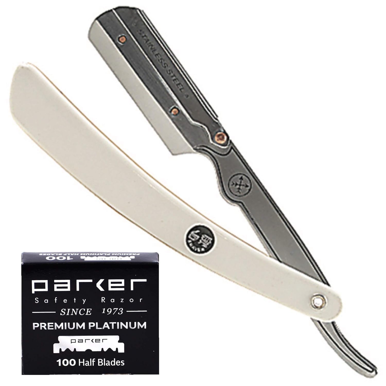 Parker Srw Straight Edge Razor With 100 Platinum Stainless Steel Single Edge Blades For A Close Barber Shop Shave